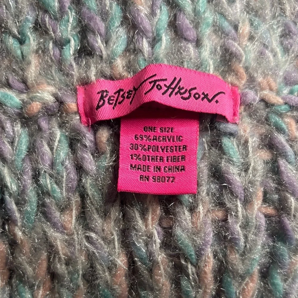 Betsey Johnson Pastel Knit Scarf